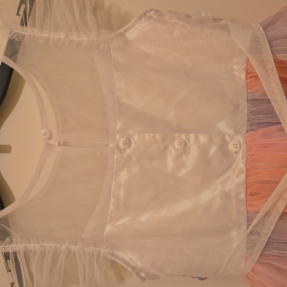 Jona Michelle Girls Elegant Pink & White Party Dress. - Picture 9 of 12